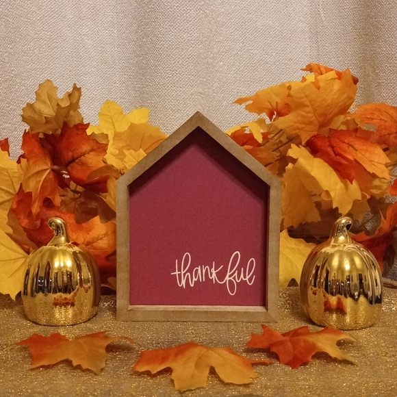 Interchangeable & Reversible Fall House Sign Set - Picture 4 of 11